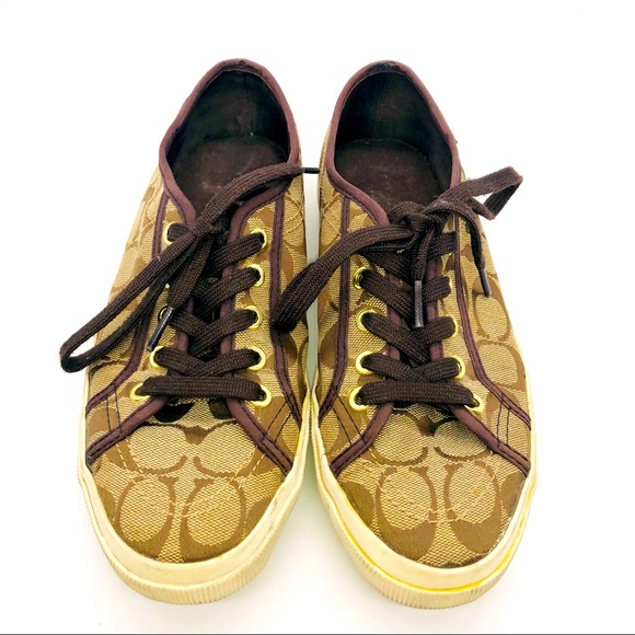 Coach Kalyn Logo Sneakers 8B EUC - Picture 1 of 10